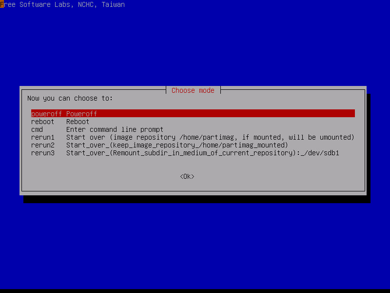 Power off or reboot.