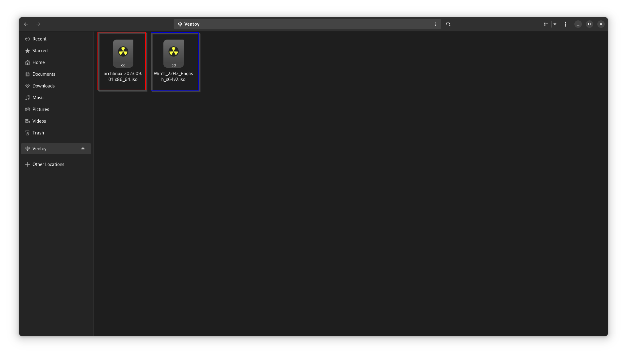 Arch and windows ISO
